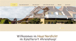 Desktop Screenshot of nordlicht-ahrenshoop.de